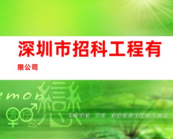 深圳市招科工程有限公司